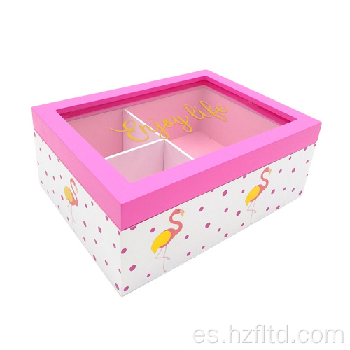 Caja de almacenamiento de caja de joyería de madera personalizada